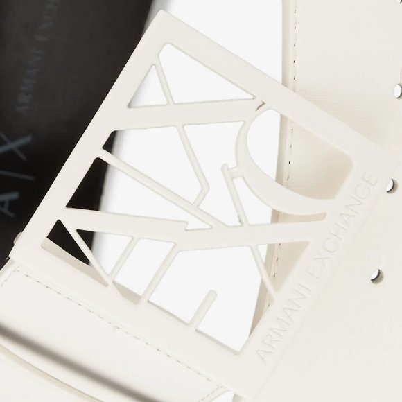 Armani Exchange AX WIDE Belt Square Logo Buckle MANY SIZES - Picture 5 of 6